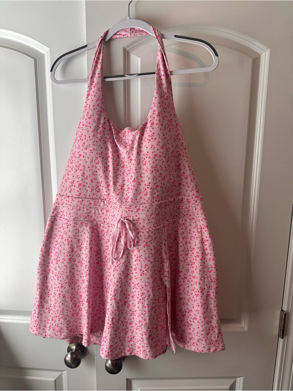 Blogilates 2X Halter Pink Floral Game Set Match Dress